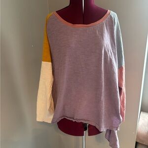 White Birch Colorblock Long Sleeve Top. 2xl